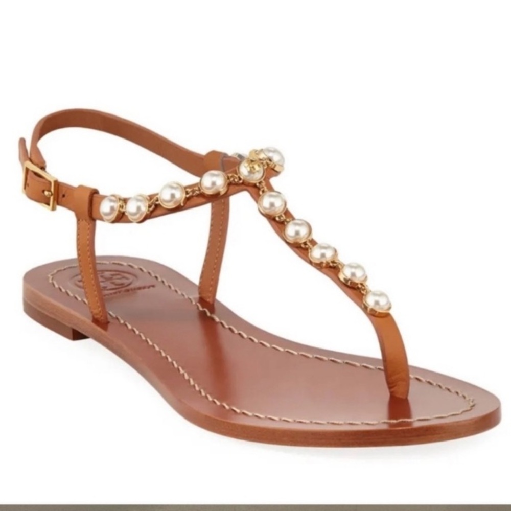 EUC Tory Burch Emmy pearl sandals